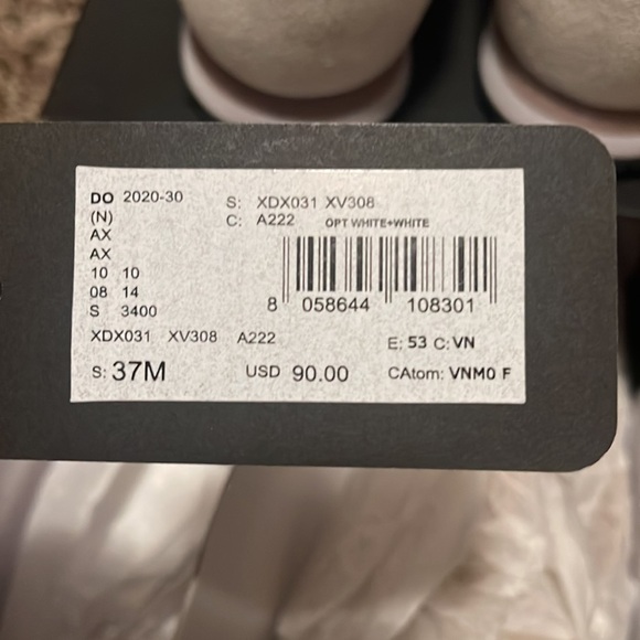 ARMANI EXCHANGE  Low cut sneakers  WHT XDX031 XV308 AX Logo Lace up - Picture 10 of 11